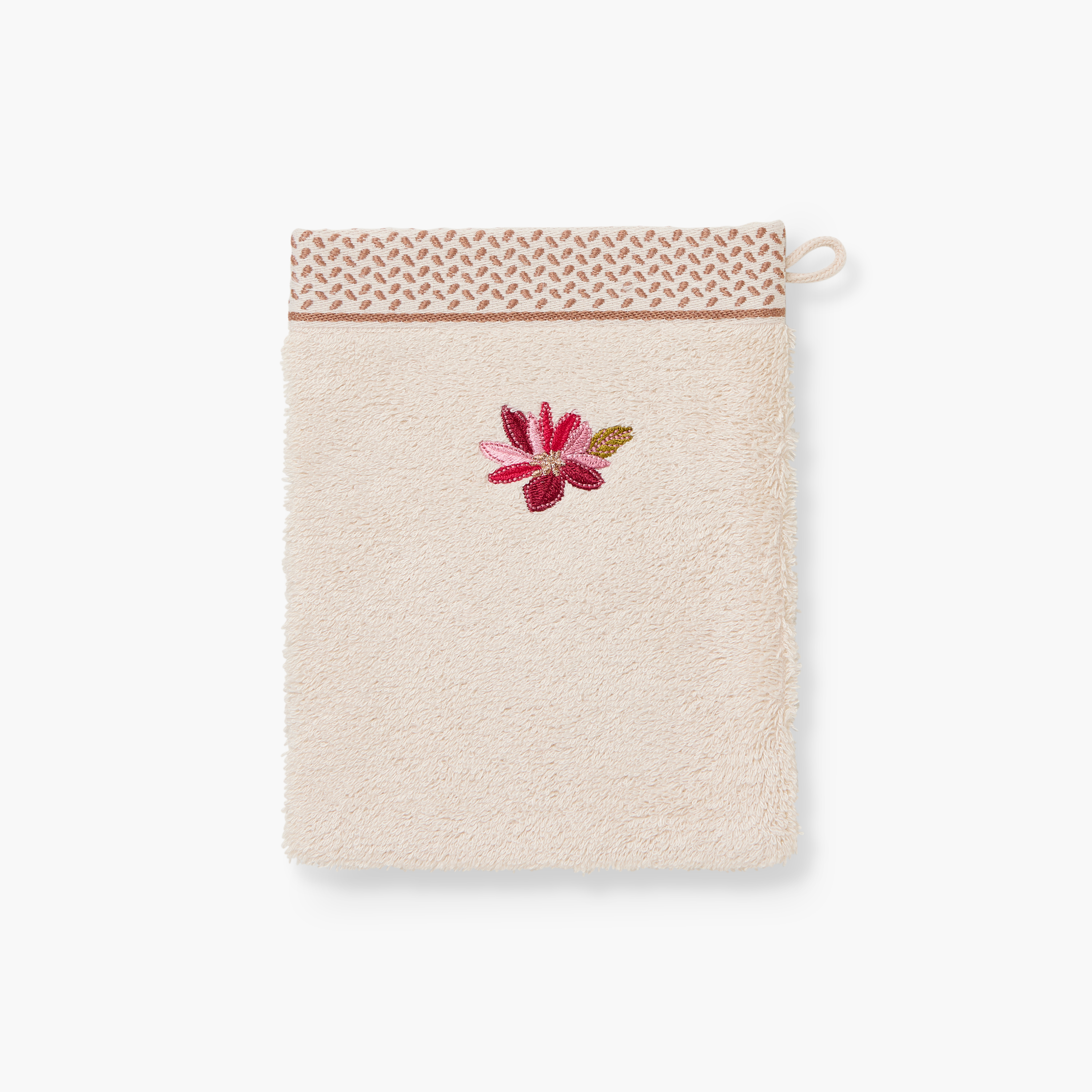 Gant de toilette coton et viscose de bambou SOLARA, CARRE BLANC