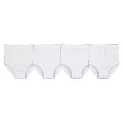 Pack of 4 Briefs in Organic Cotton, 3 Months-3 Years LA REDOUTE COLLECTIONS