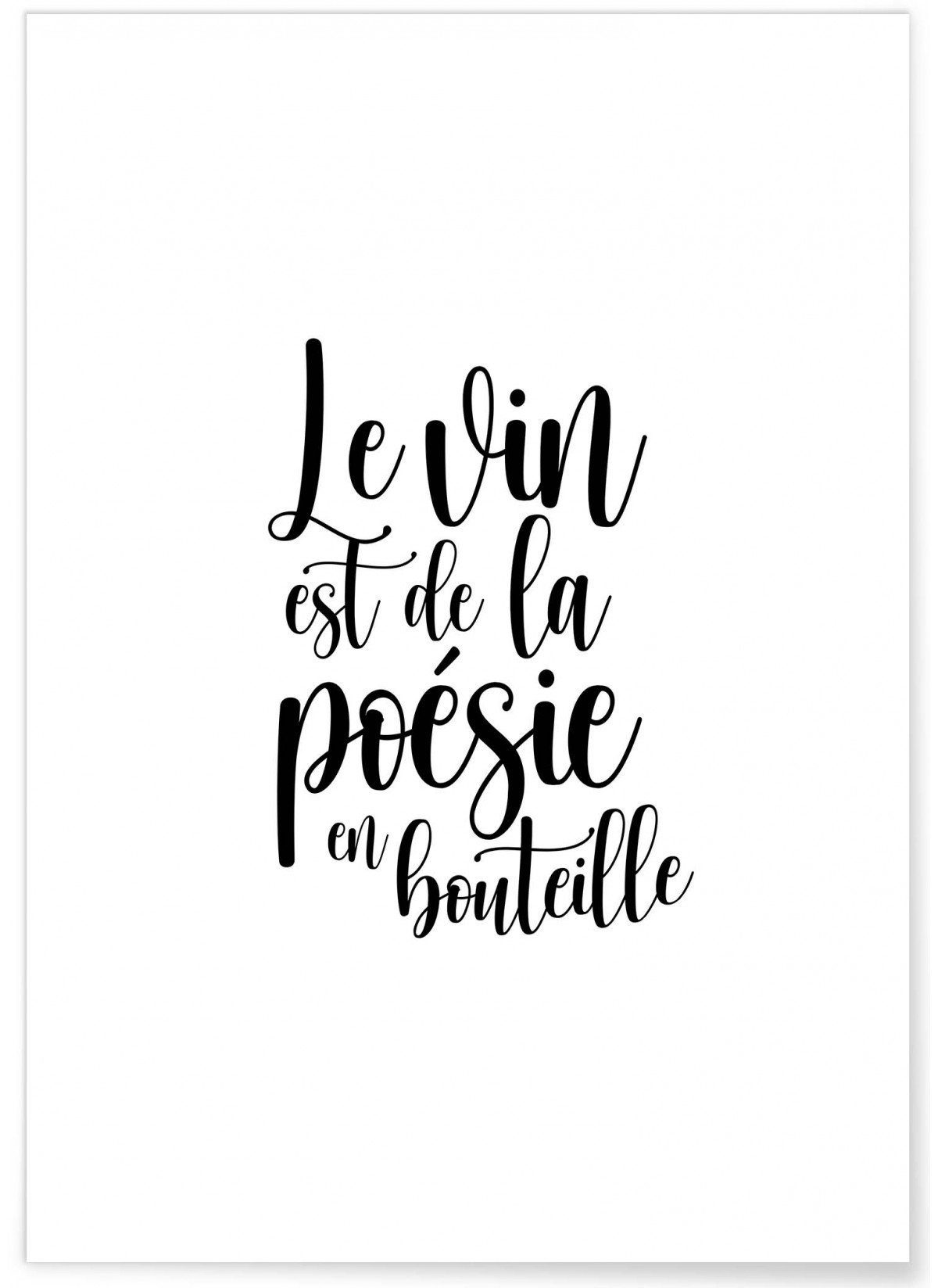 Affiche 'Le vin est de la poésie en bouteille', L'AFFICHERIE