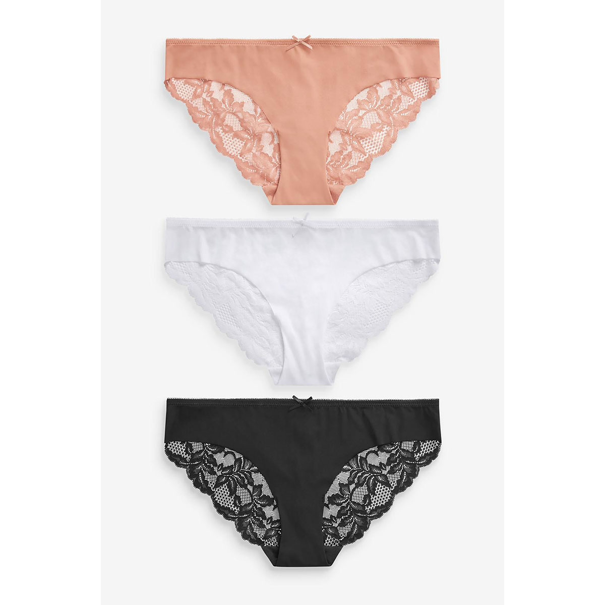 Slips brésiliens avec dentelle, lot de 3, NEXT