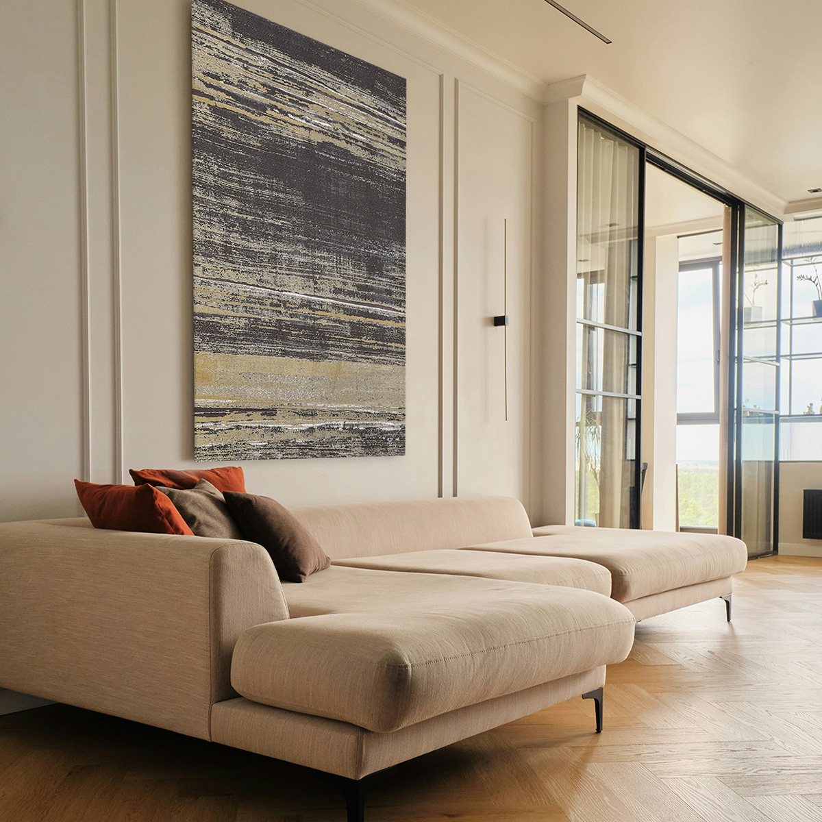 Tableau bark en toile imprimée, 150x90 cm, ACTE DECO