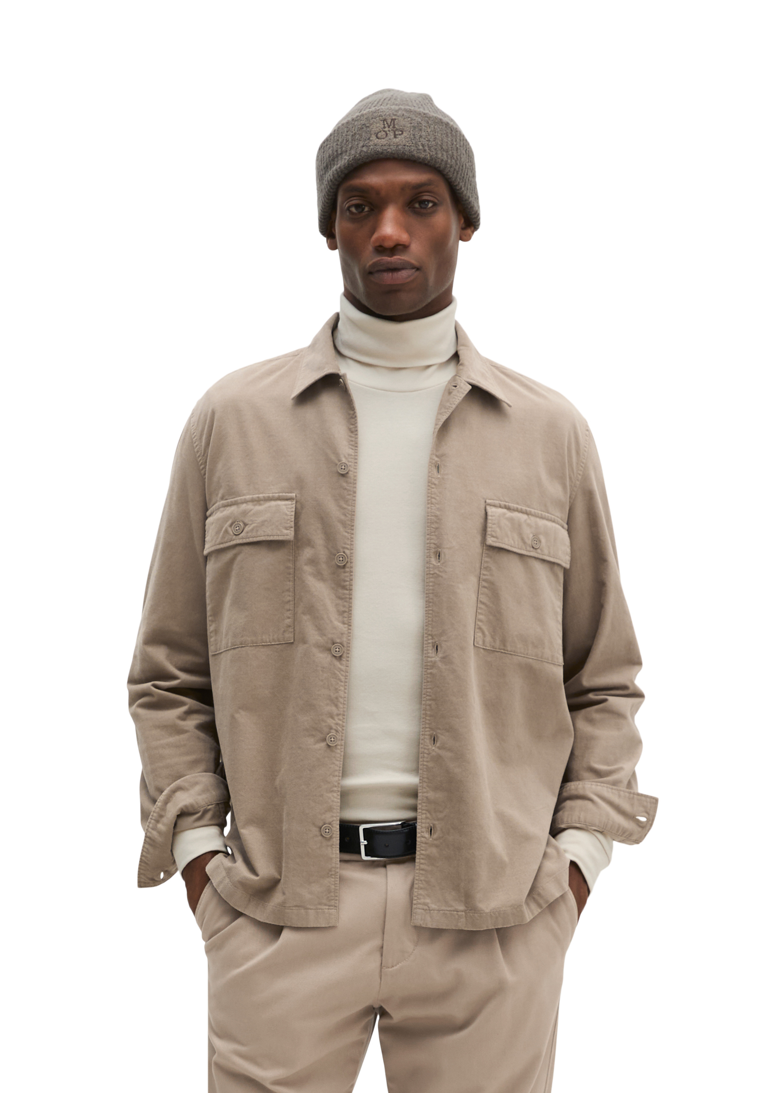Chemise coupe classique en twill de coton bio au toucher velouté, MARC O'POLO