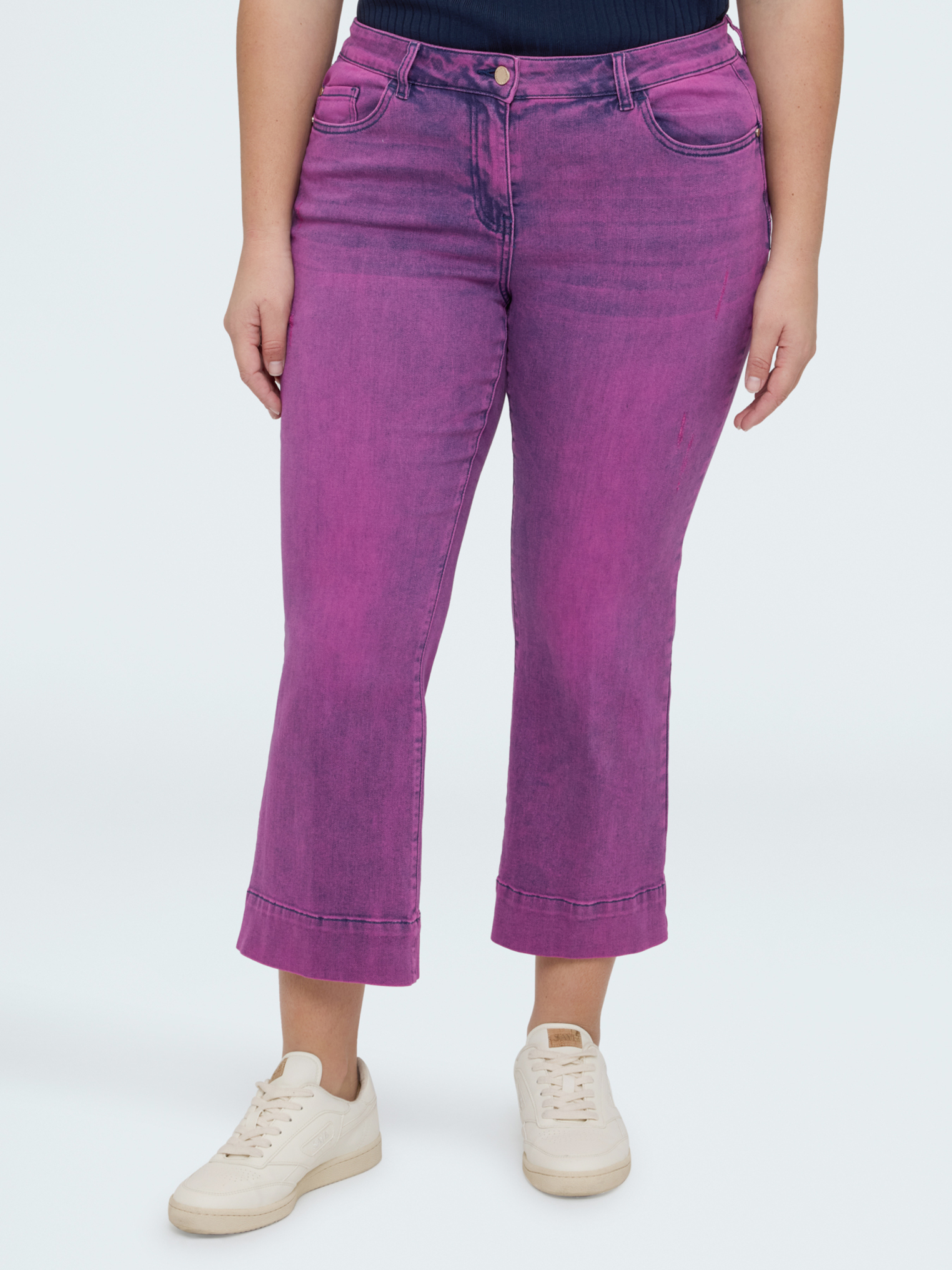 Jean Kick Flare lavage violet délavé, FIORELLA RUBINO