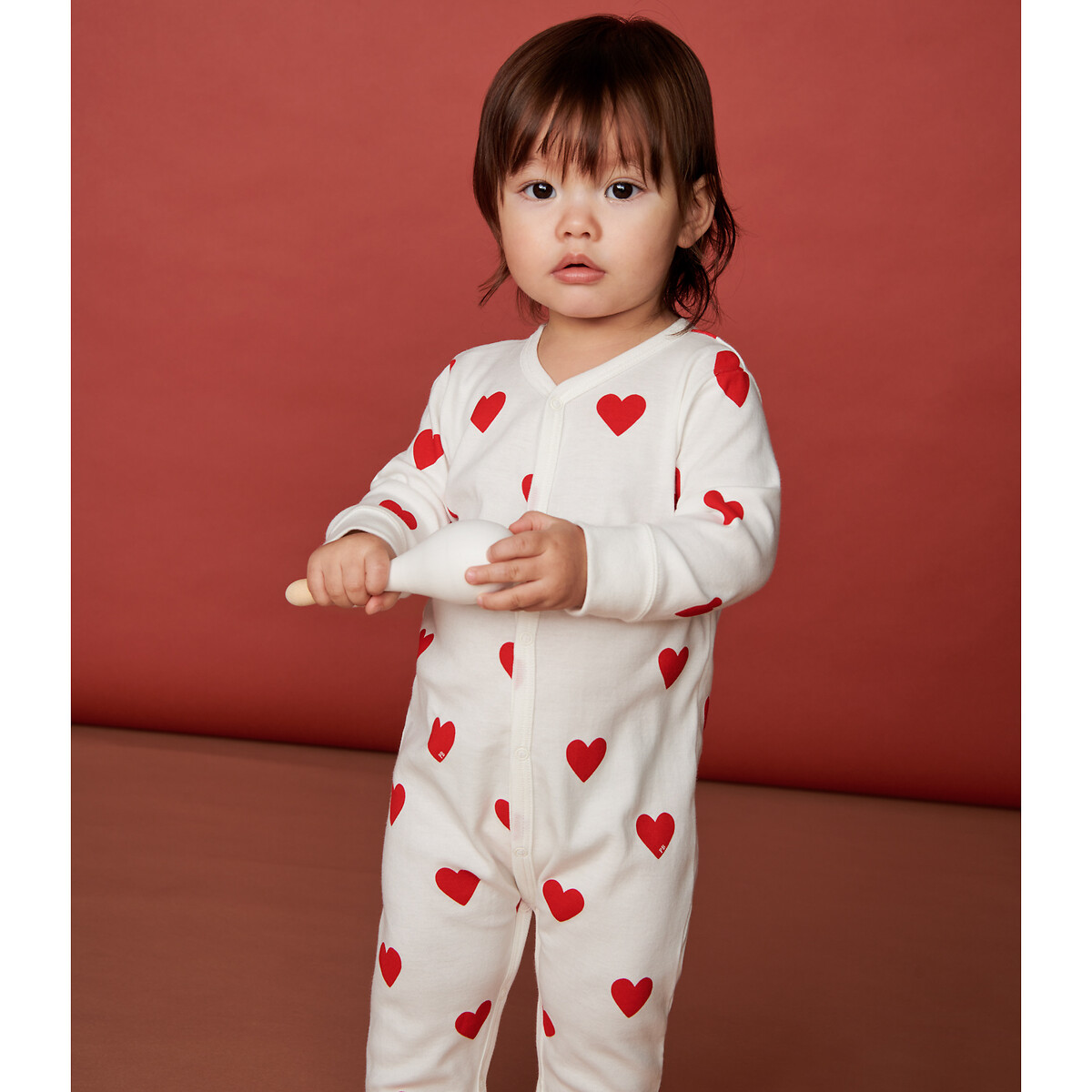 Petit Bateau Pyjama Enfant Imprimé Cœurs en Côte 2 Ans : : Mode