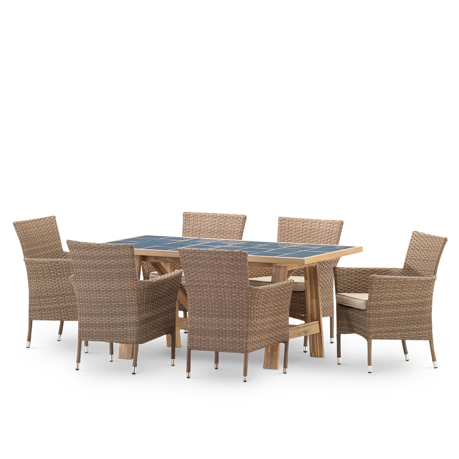 Salon de jardin, 6 chaises, BISBAL & BOLONIA, DEFORA HOME
