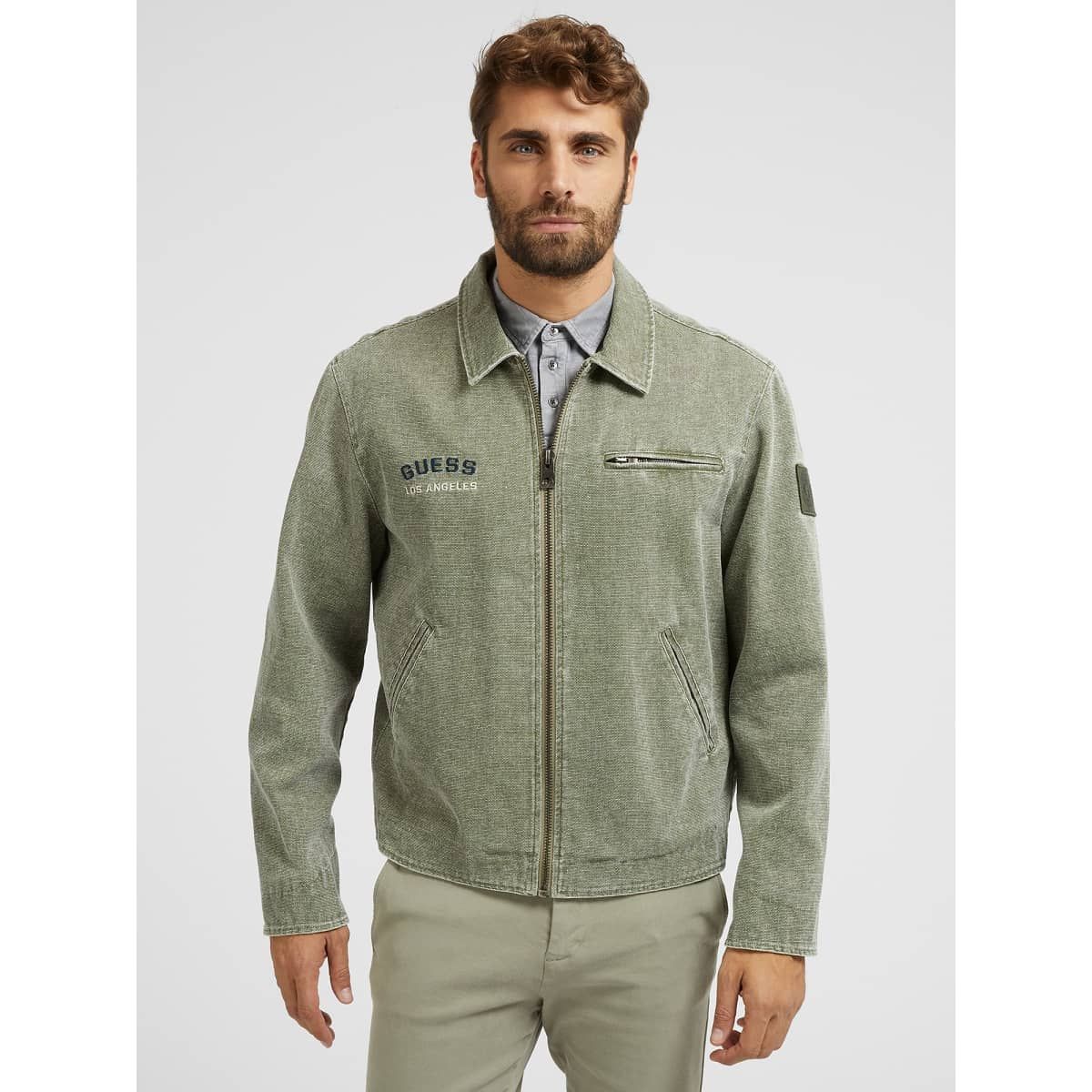Veste guess homme 2025 kaki