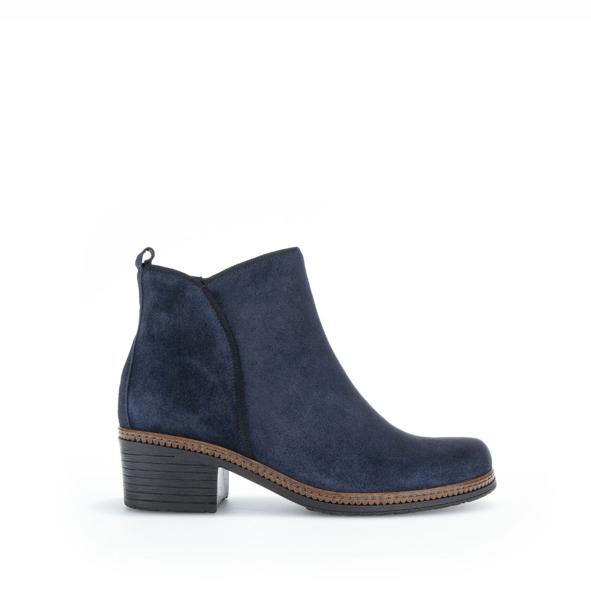 Bottines velours bleu sale