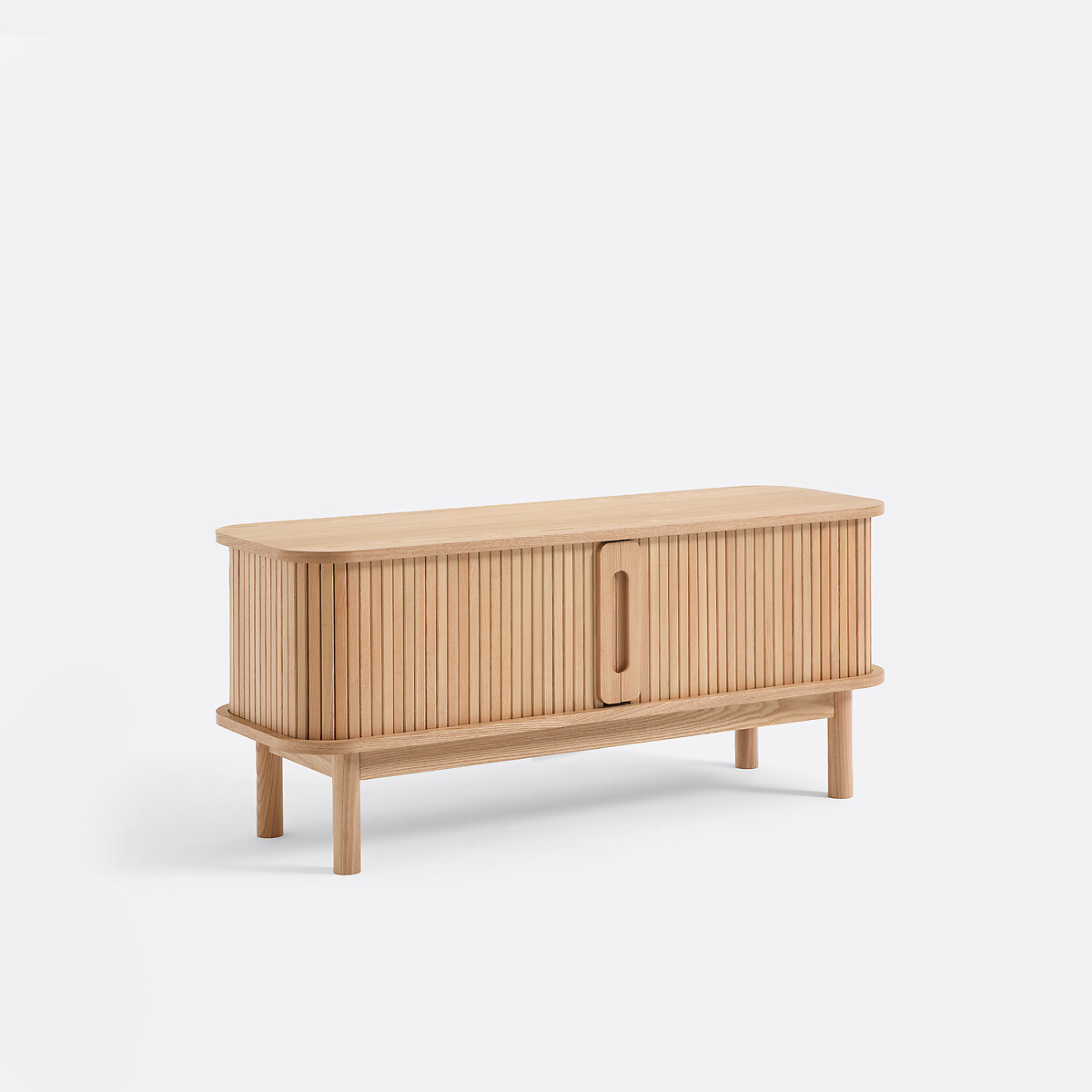 Meuble TV, 2 portes coulissantes en frêne massif, largeur 120 cm, WAPONG, LA REDOUTE INTERIEURS
