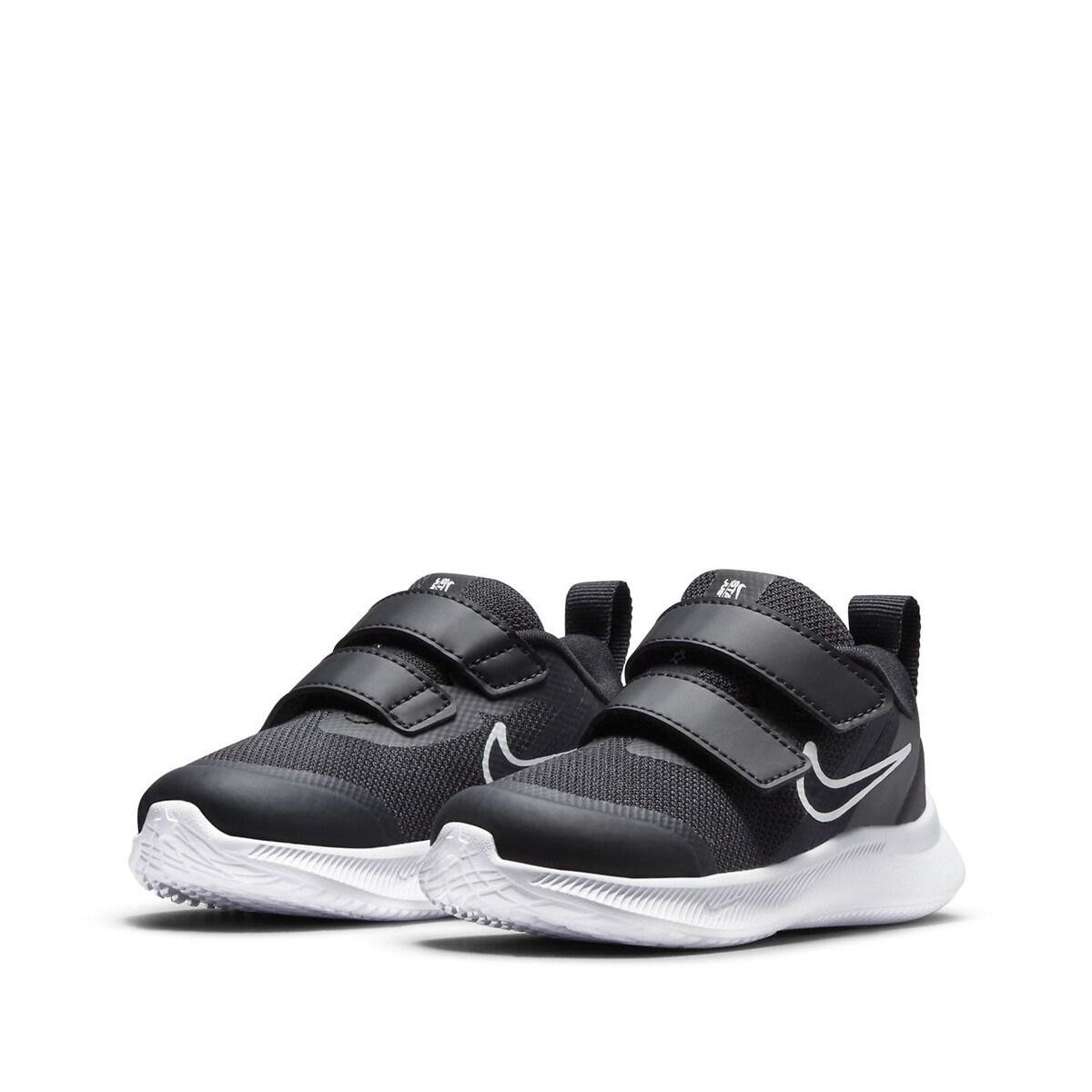 Kids star runner 3 trainers with touch n close fastening black