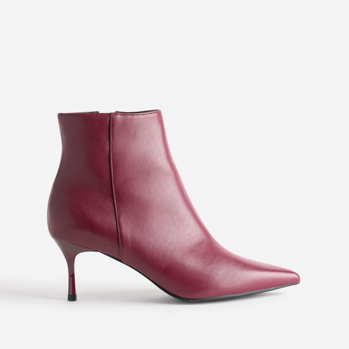Bottines cuir bordeaux new arrivals femme