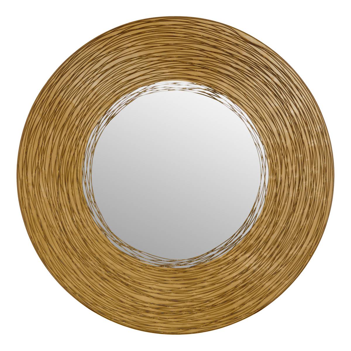 Miroir rond cadre aluminium recyclé effet filament MARTIN, ATMOSPHERA