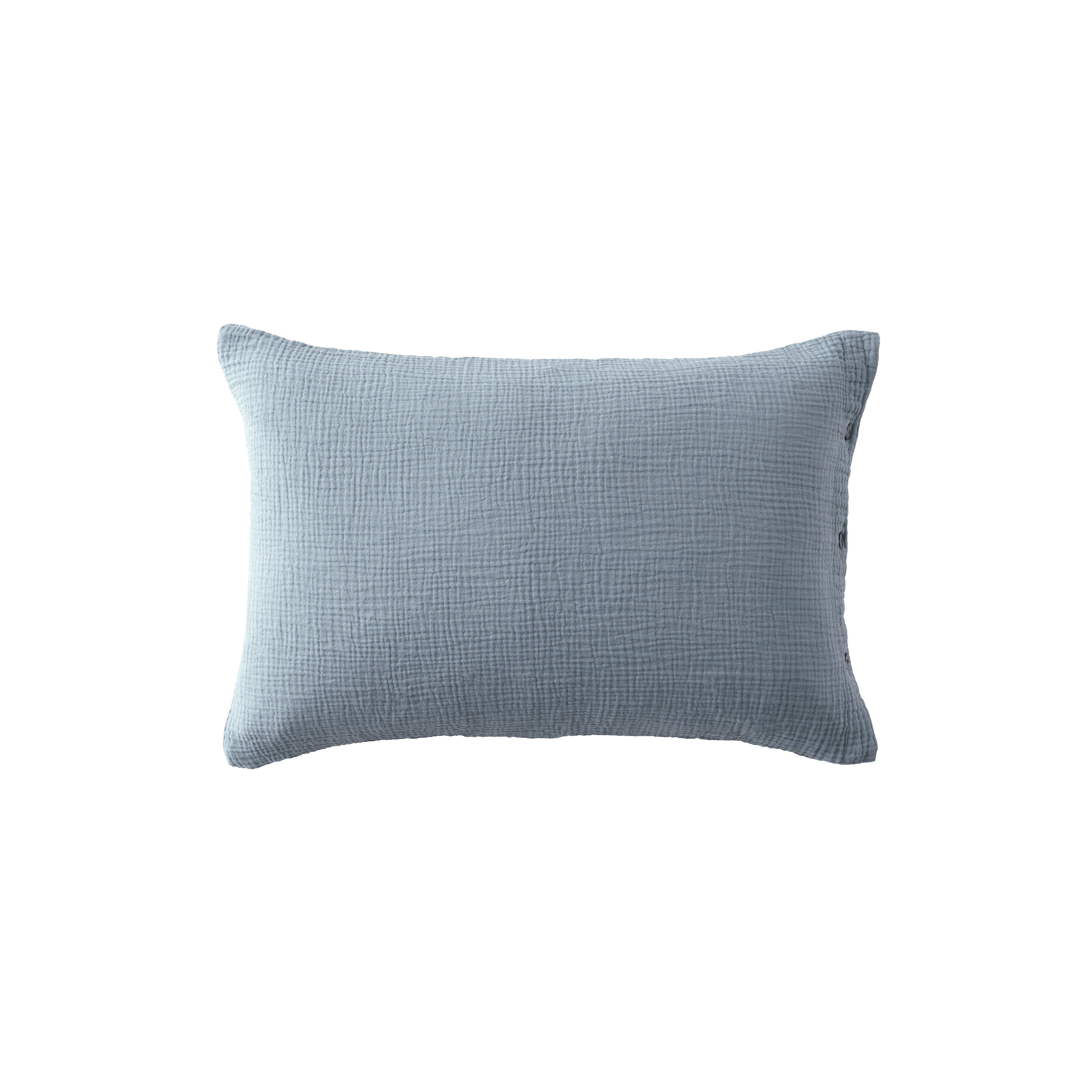 Taie d'oreiller rectangulaire gaze de coton INFINI III, CARRE BLANC