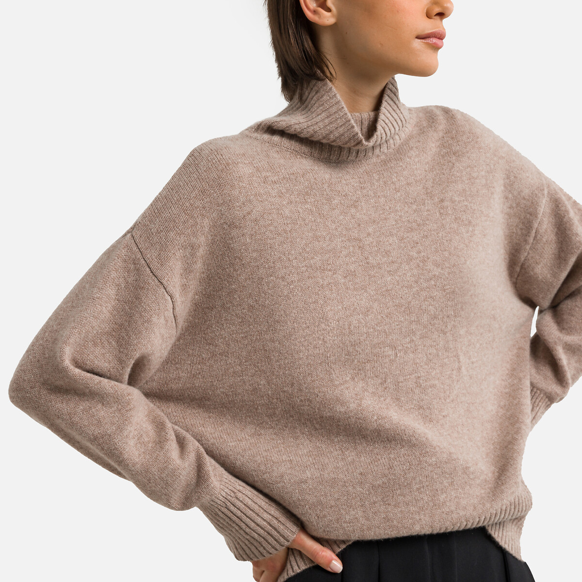 Palace wool turtleneck jumper, taupe, Suncoo | La Redoute