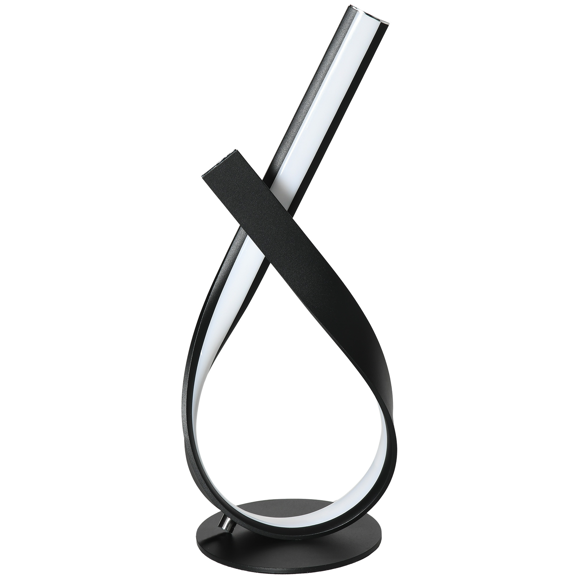 Lampe de table Aluminium Noir, HOMCOM