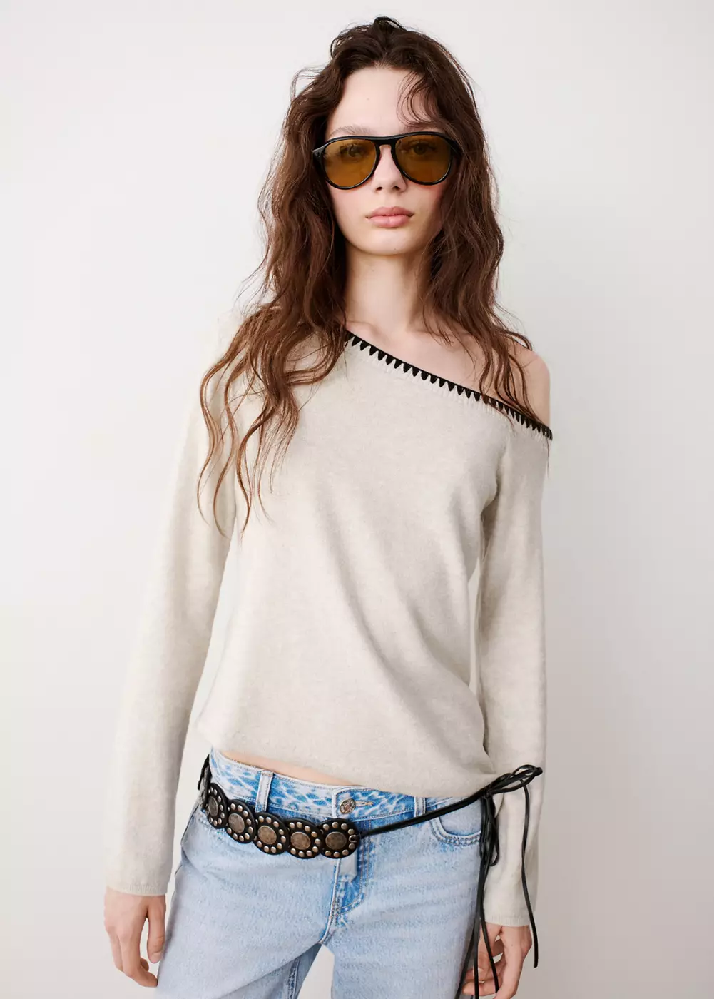 Pull-over coton asymétrique, MANGO TEEN