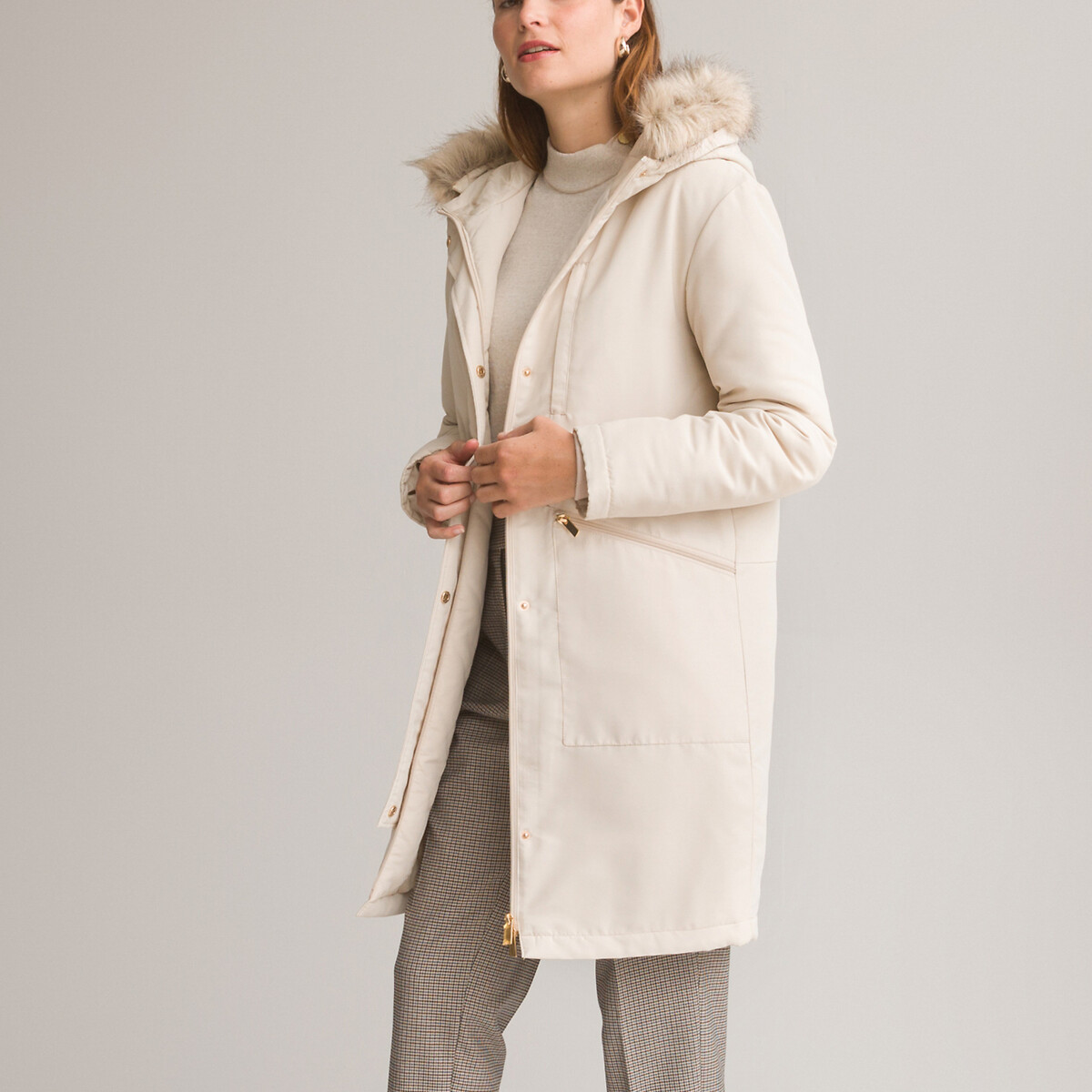 Image of Mid-Length Hooded Parka