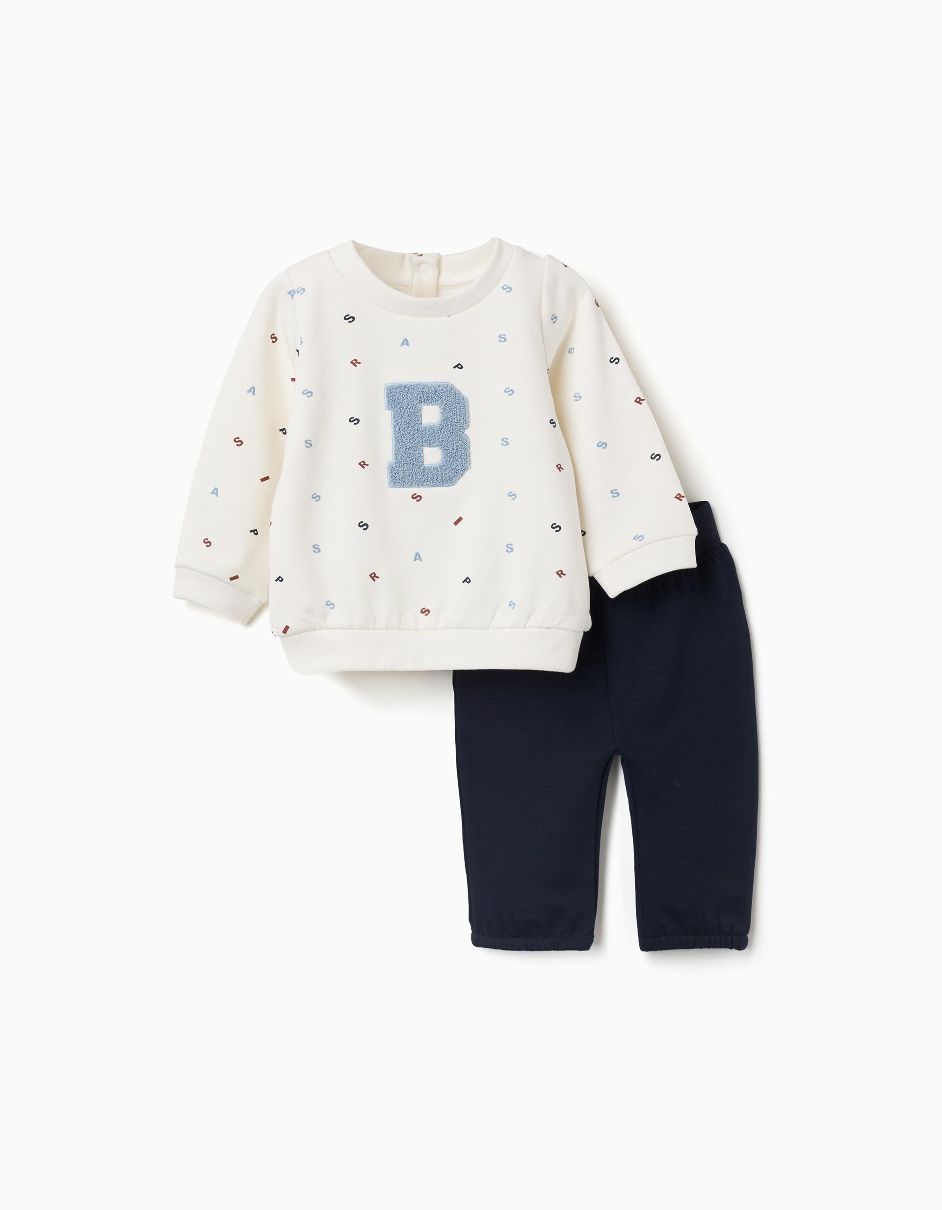 Ensemble de jogging en coton peigné avec broderie en bouclettes, ZIPPY