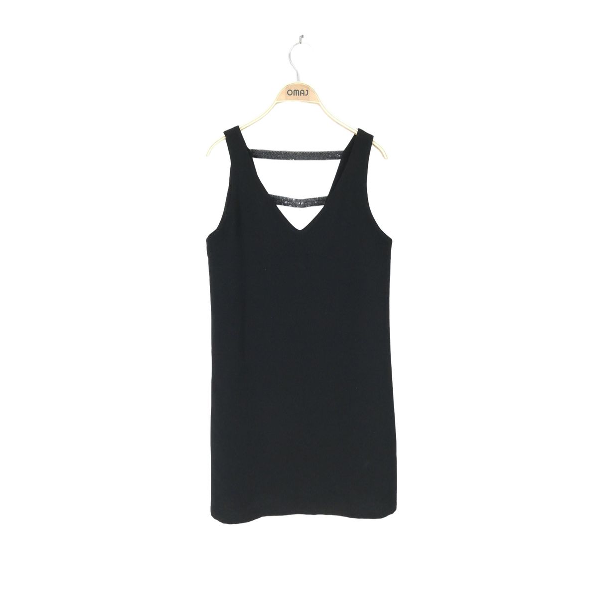 Robe longue noire Mango fendue col V manches longues fluide élégante soirée - Vêtements