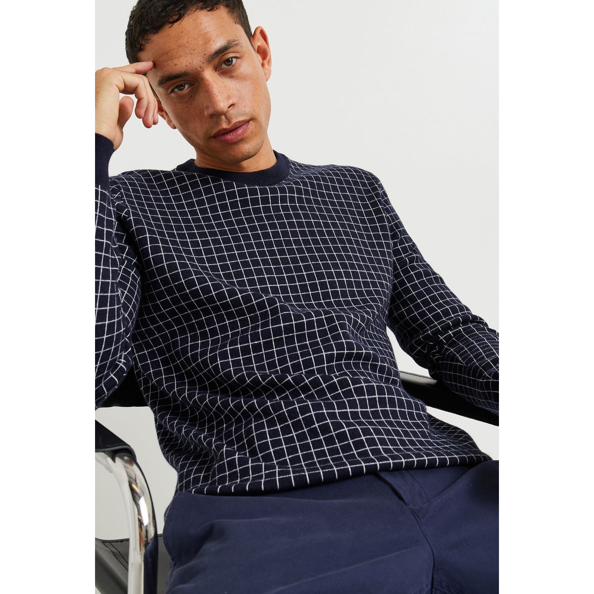 Pull new arrivals carreaux homme