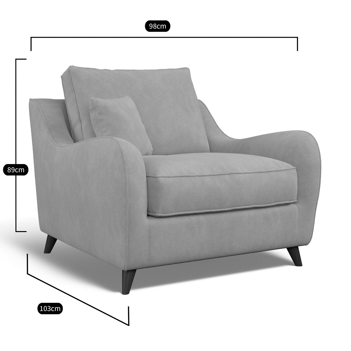 Microsuede chair top and a half