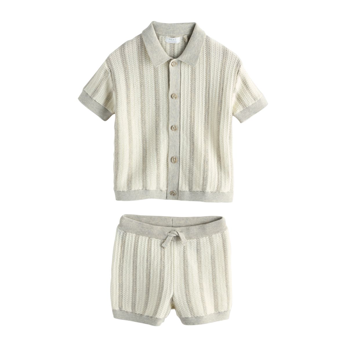 Ensemble short et polo en maille, NEXT