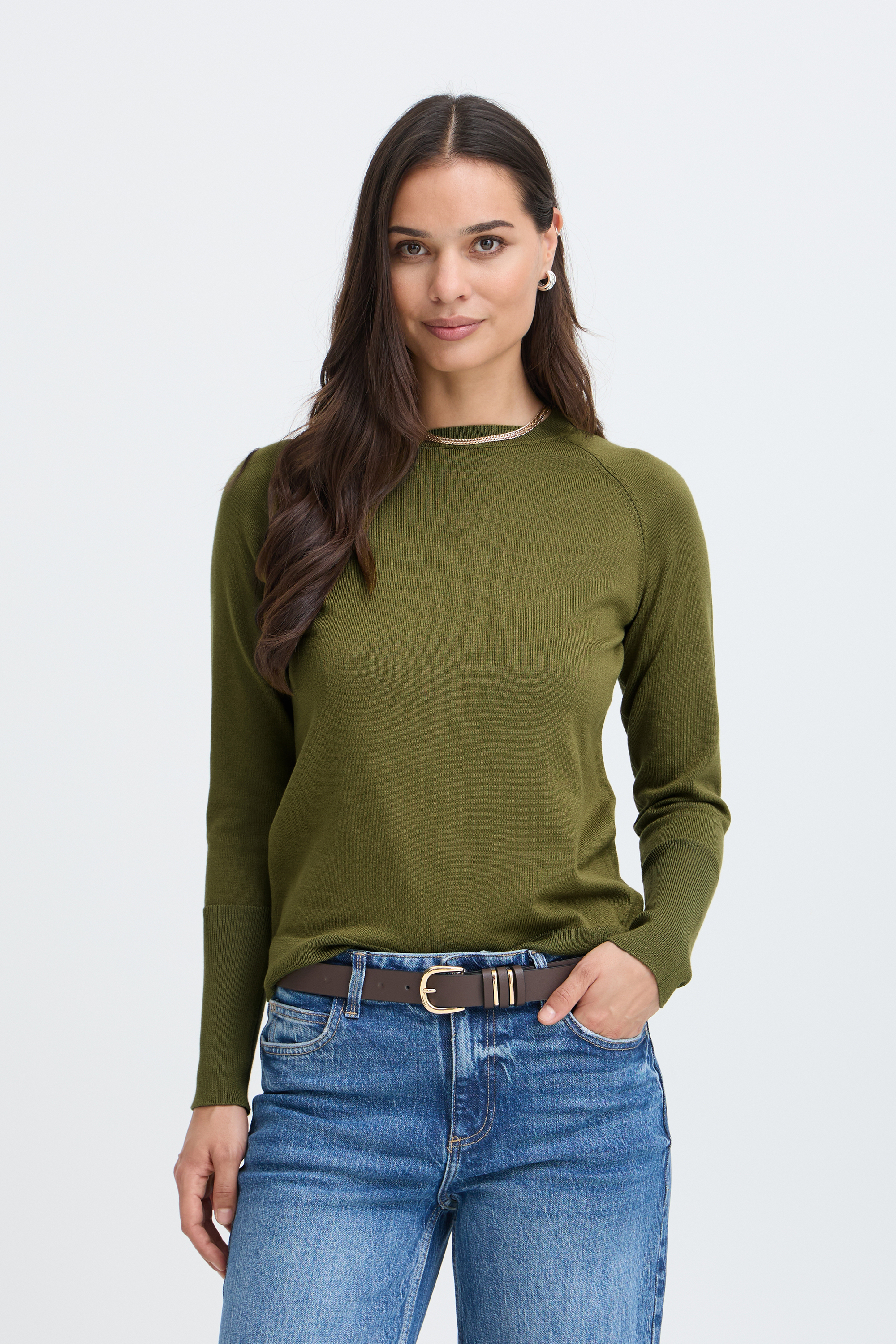 Pull en maille manches longues, B.YOUNG
