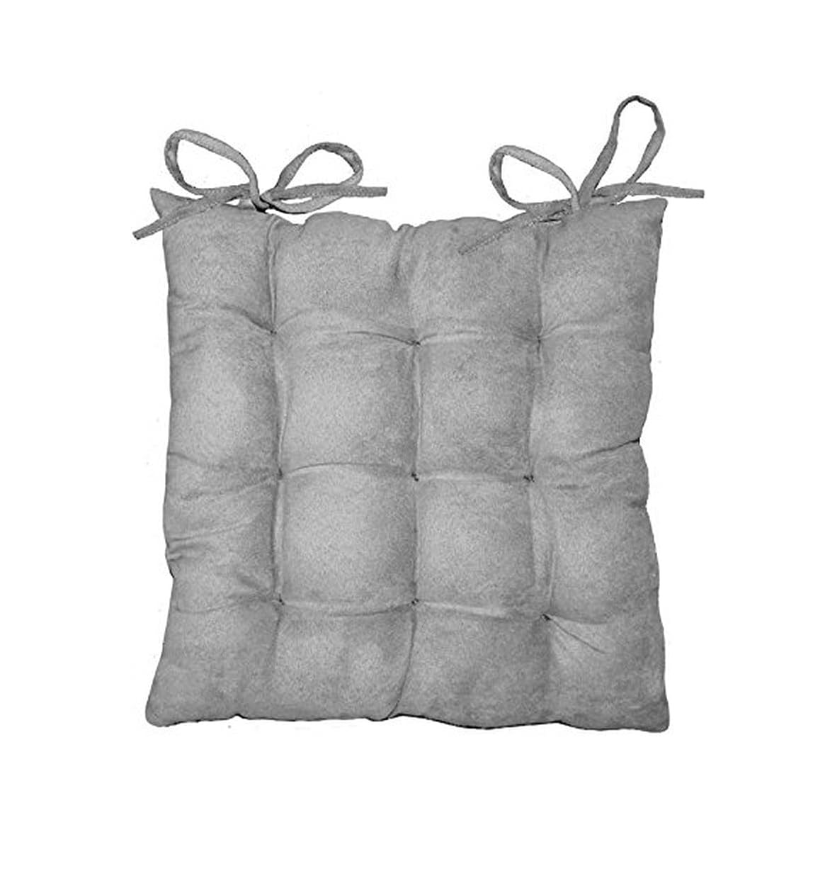 Assise matelassée Suede Uni Suedine Gris clair, EDEN