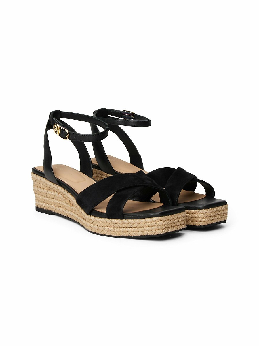 Leather Wedge Sandals, TOMMY HILFIGER