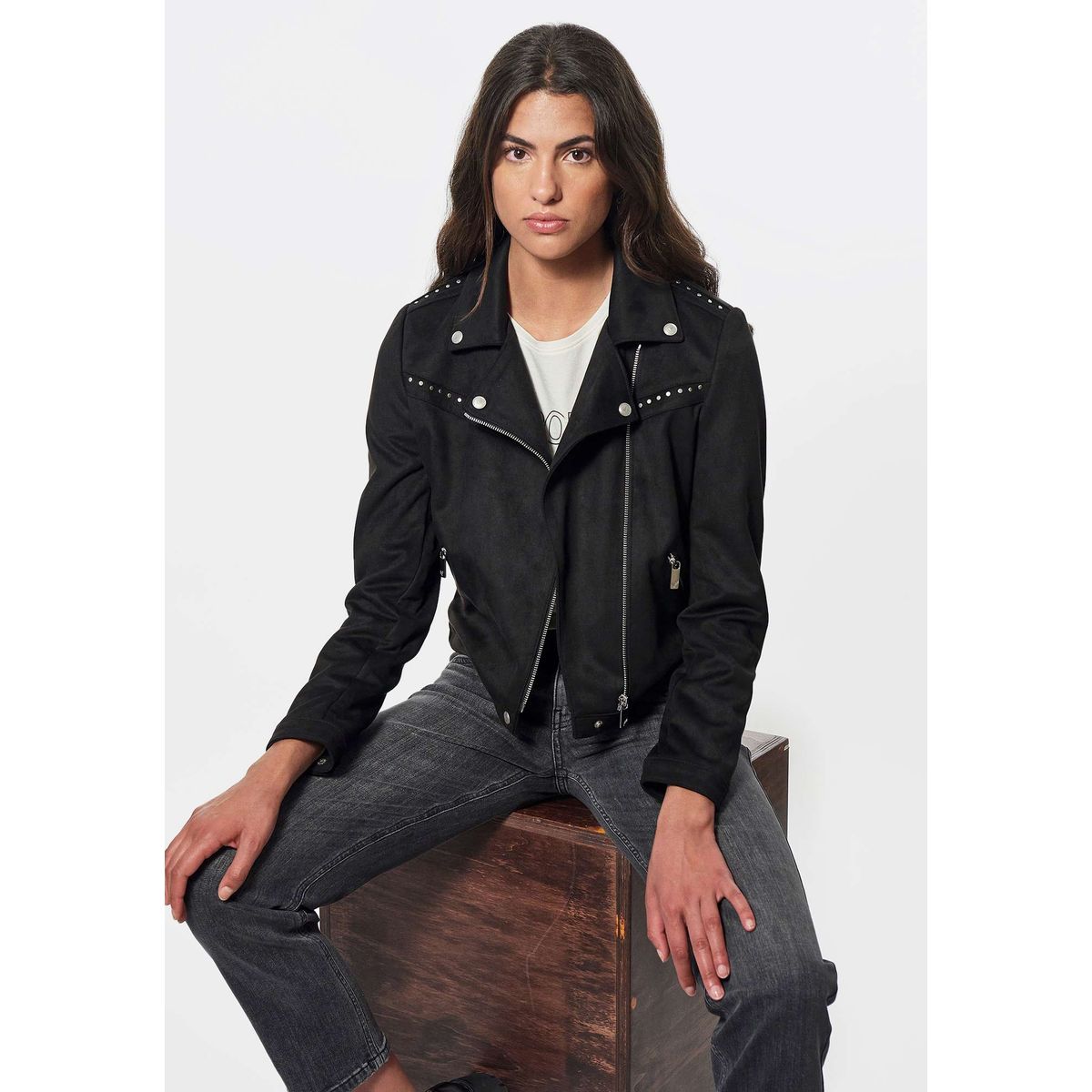 Veste kaporal femme discount cuir