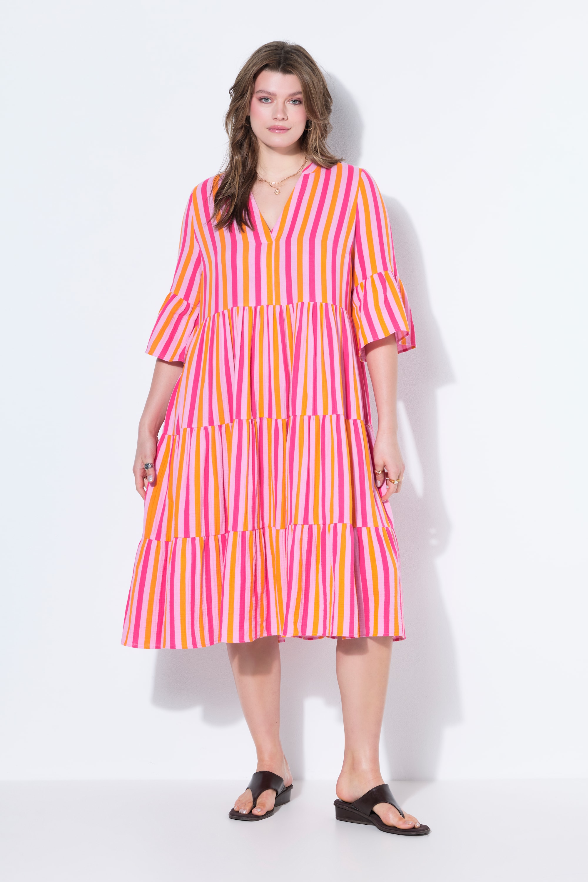 Robe longue, coupe trapèze, mousseline, STUDIO UNTOLD