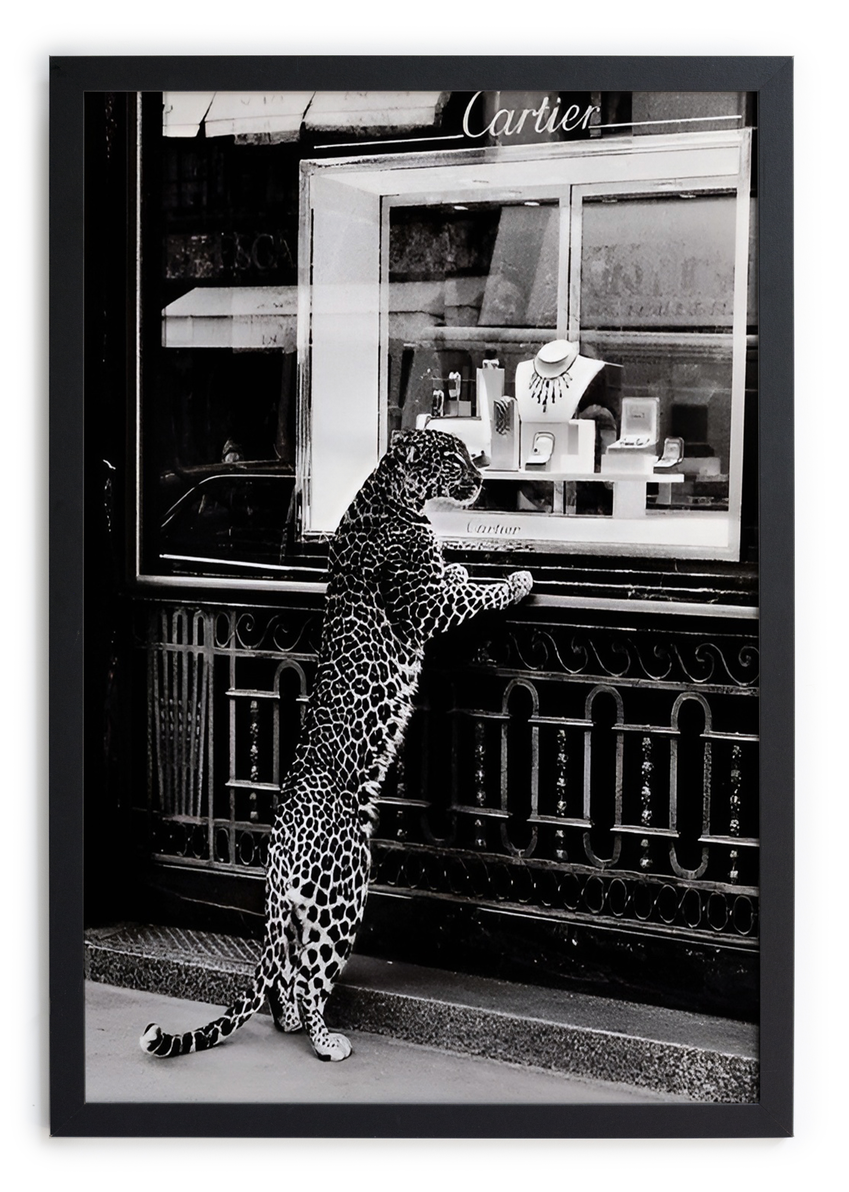 Tableau avec cadre noir 40x30 Cheetah, REALLY NICE THINGS