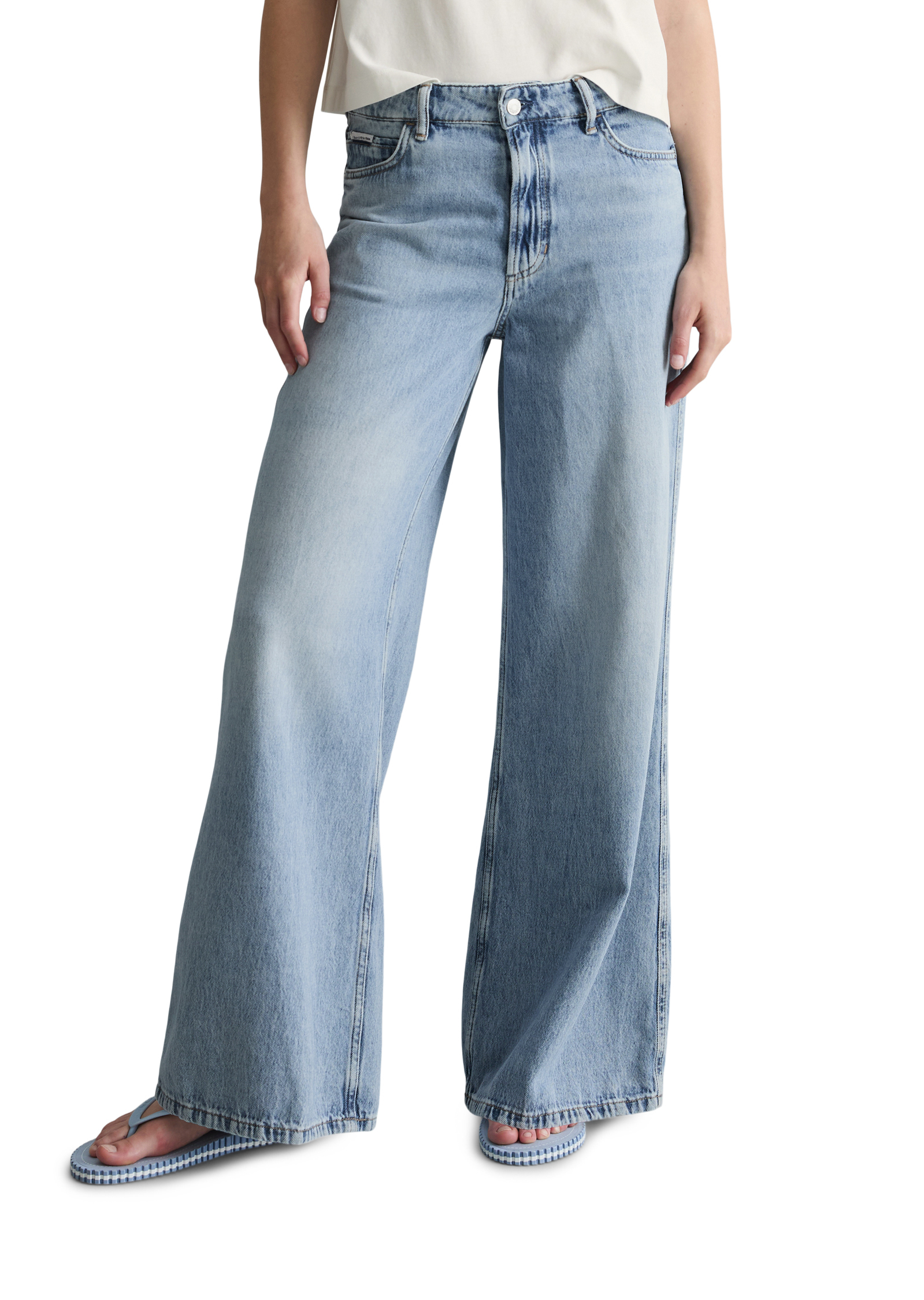 Jeans modèle Anjo extra large en denim rigide, MARC O’POLO DENIM