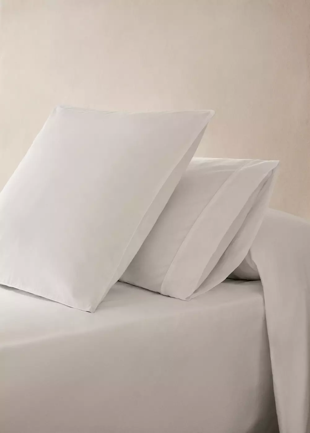 Deux taies d’oreiller coton satin 600 fils 60x60 cm, MANGO HOME