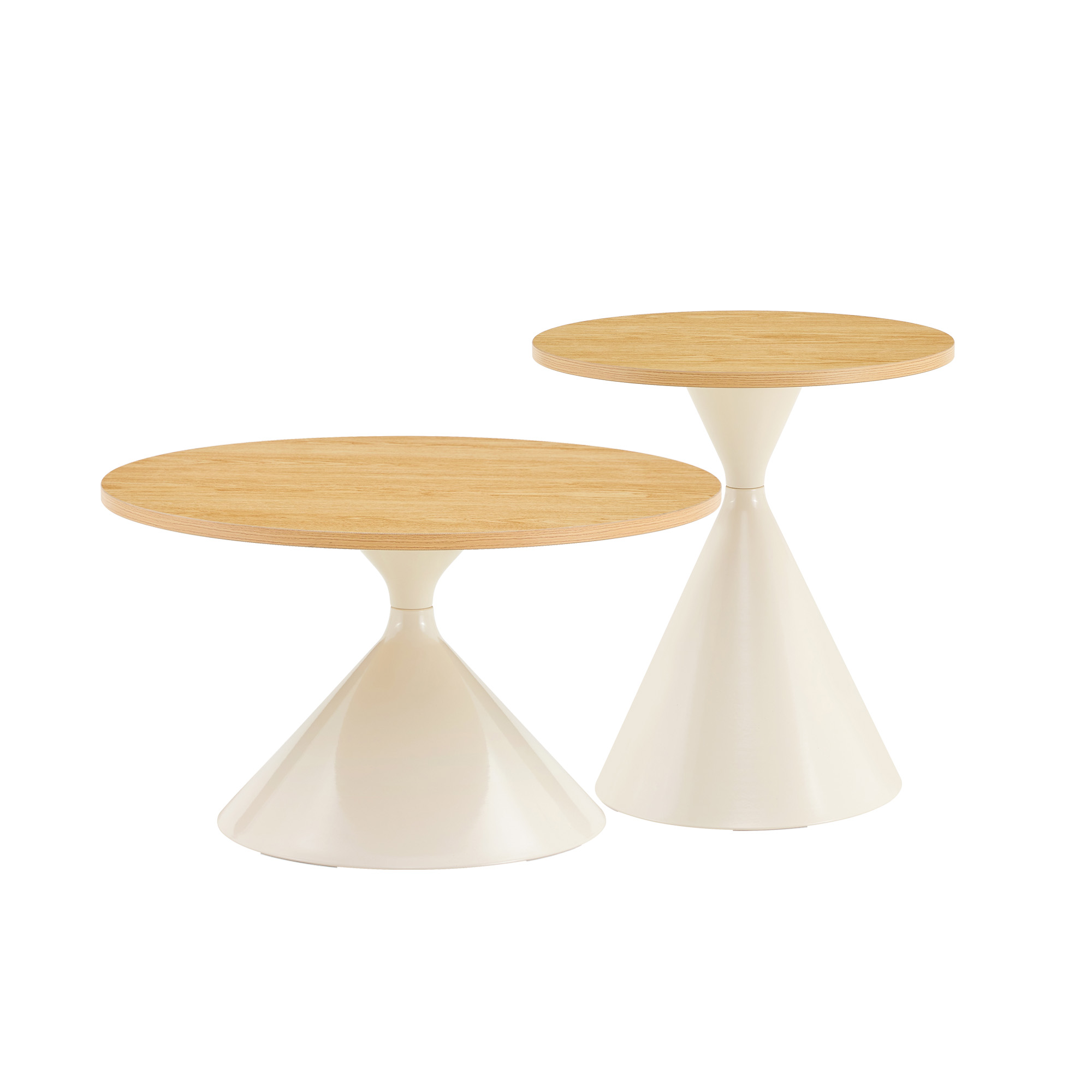 Lot de 2 tables basses gigognes Imitation bois style design, CLIFTCT, MEUBLES COSY