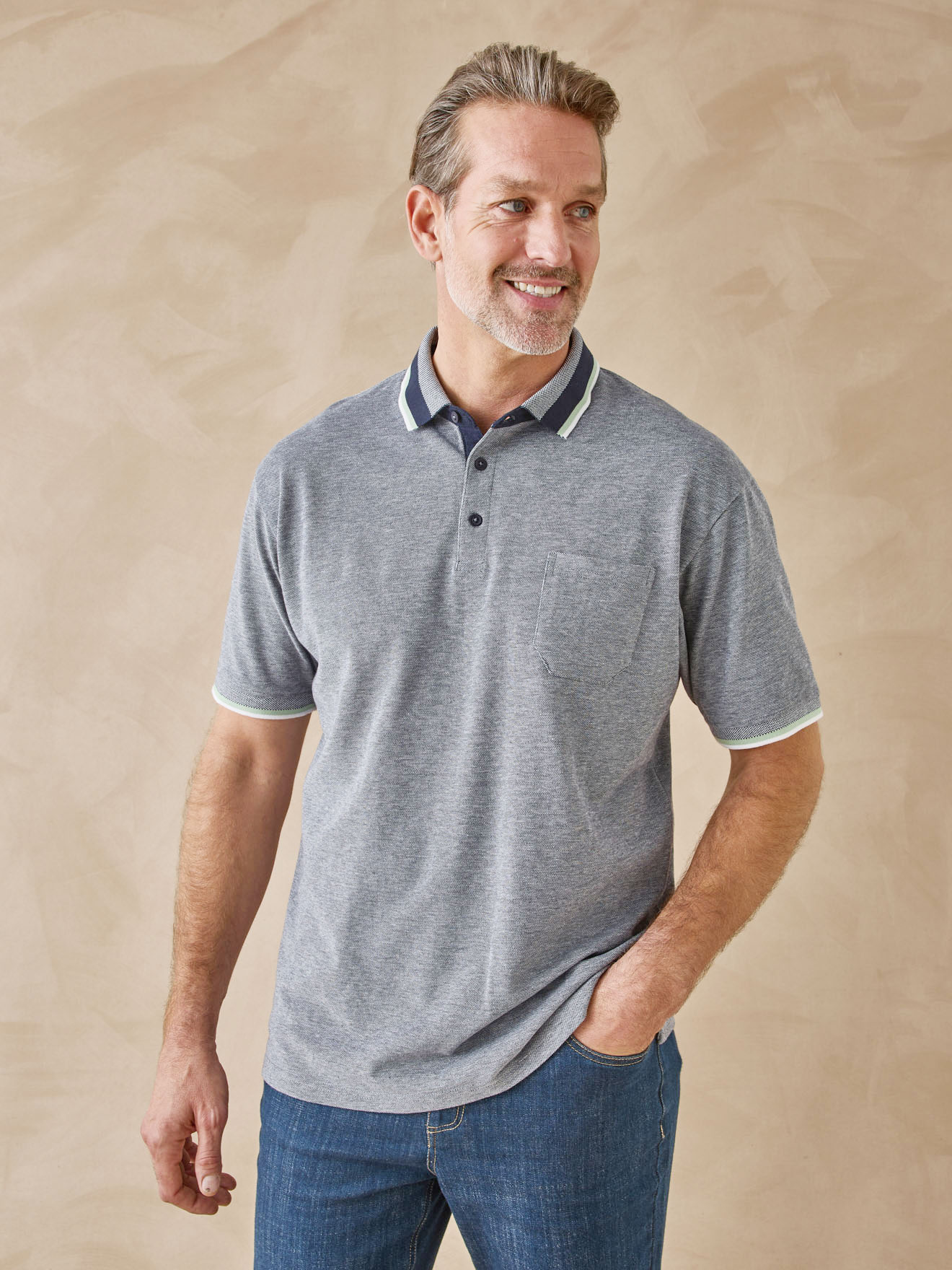 Polo manches courtes maille piquée, DAXON