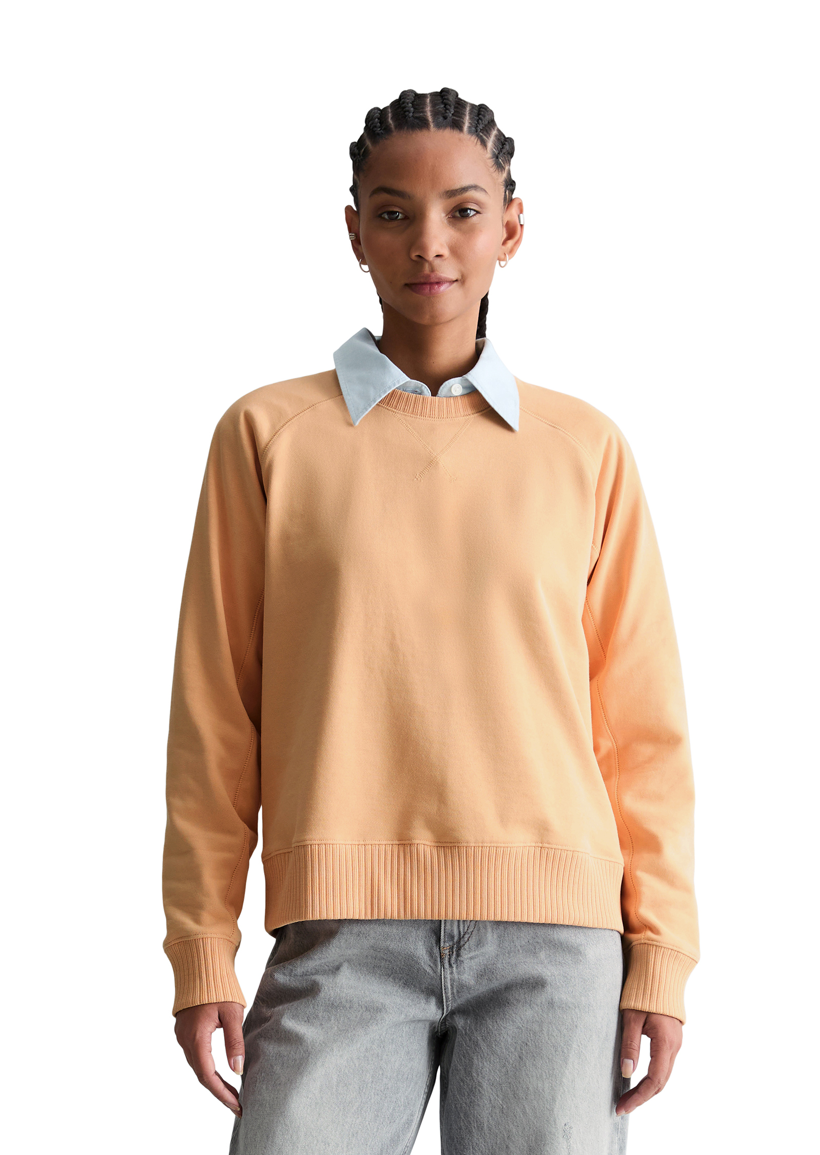 Sweat-shirt DfC relaxed avec poignets en tricot côtelé, MARC O’POLO DENIM