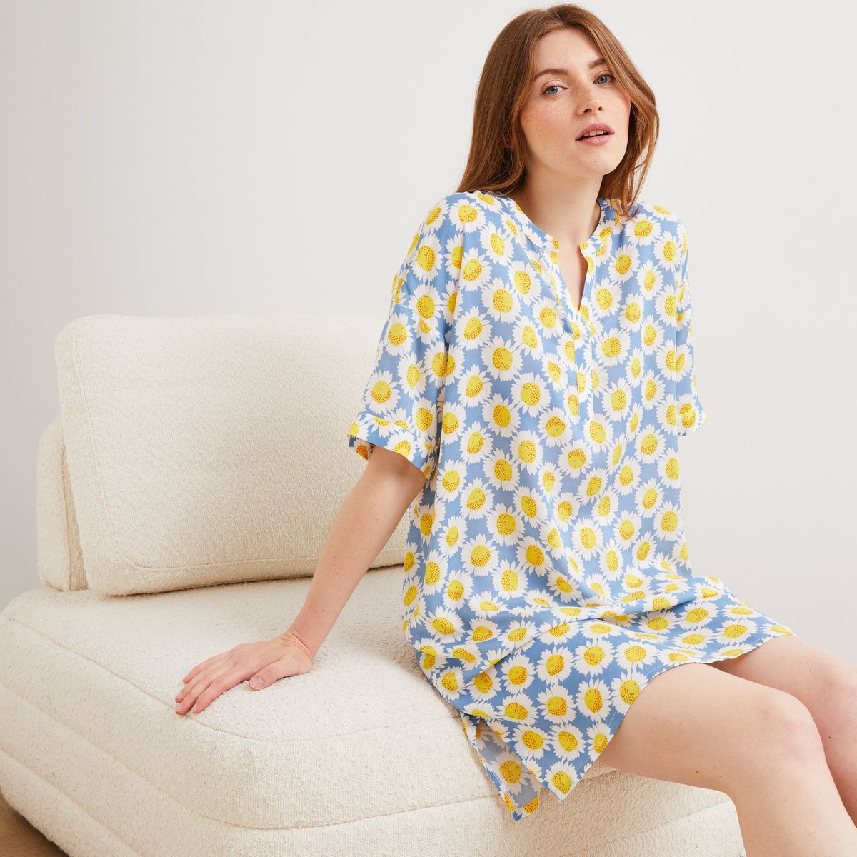 La redoute chemise de nuit femme manche courte on sale