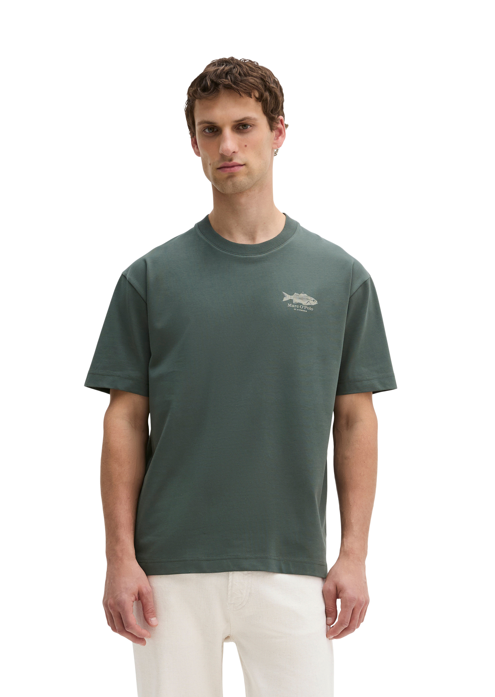T-shirt loose avec un imprimé marin dans le dos, MARC O'POLO