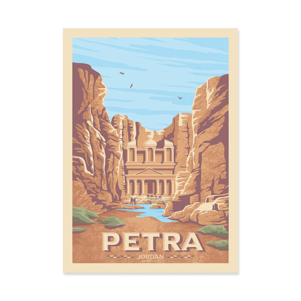 Affiche d'art - Petra Jordanie - Olahoop Travel Posters, WALL EDITIONS