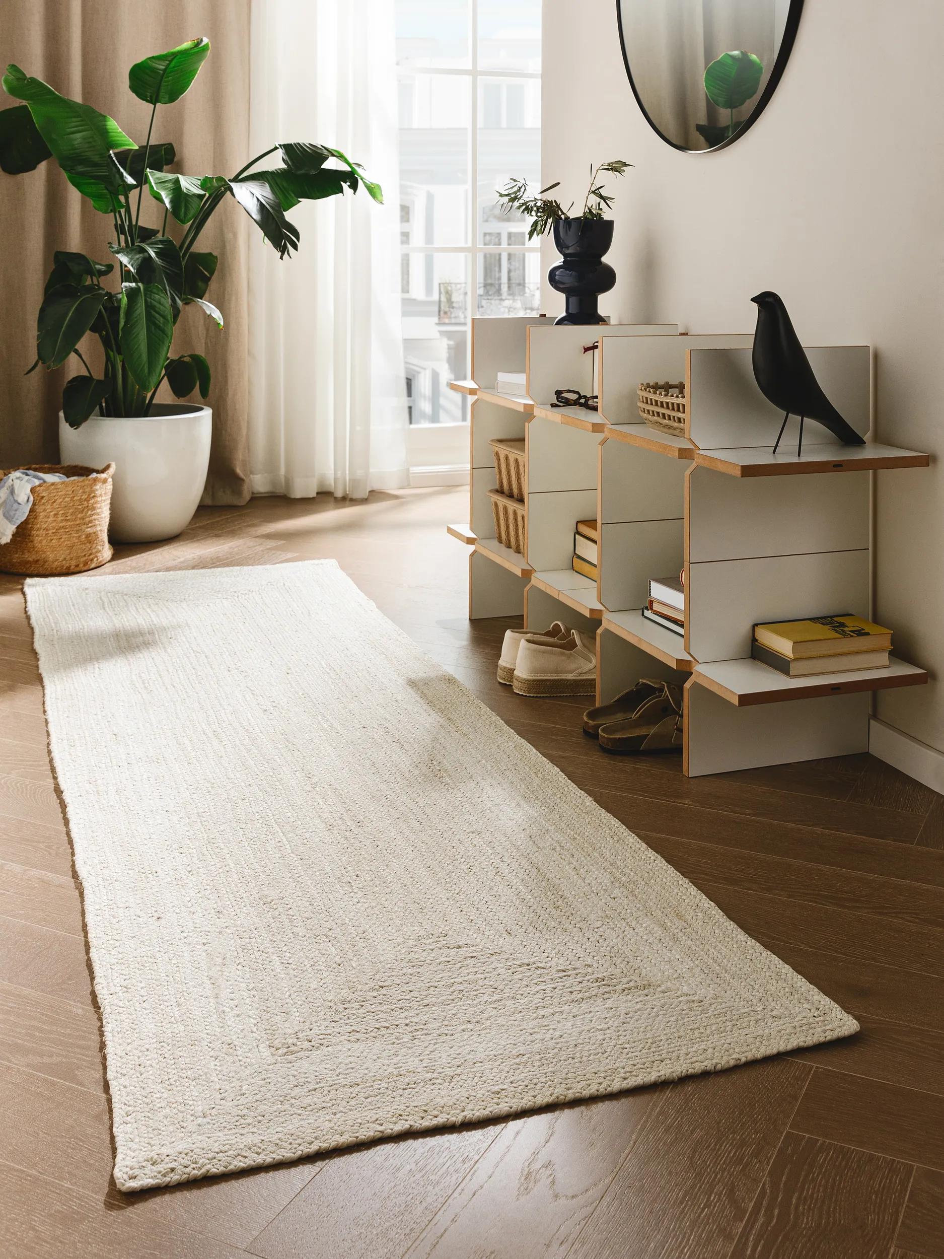 Tapis de couloir de jute tissé main JUTTA, BENUTA