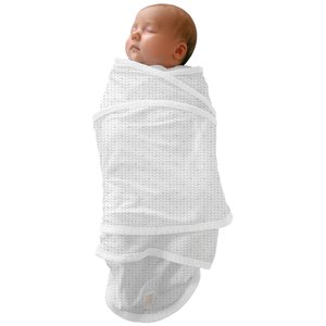 Couverture Emmaillotage Pour Bébé En Coton Imprimé/blanc