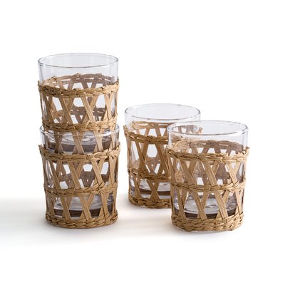 Set of 4 Qualimna Braided Base Glasses LA REDOUTE INTERIEURS