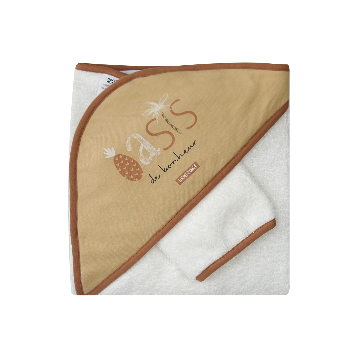 Cape de bain odin eponge avec gant, SUCRE D'ORGE