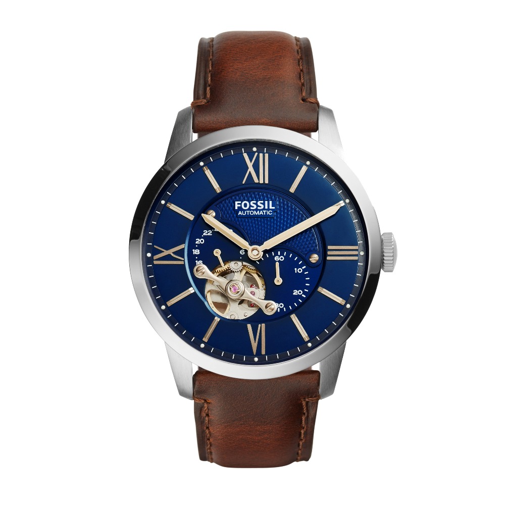 Montre Connectée Misfit Phase - Bracelet Cuir Marron/aluminium Gris - MIS5013