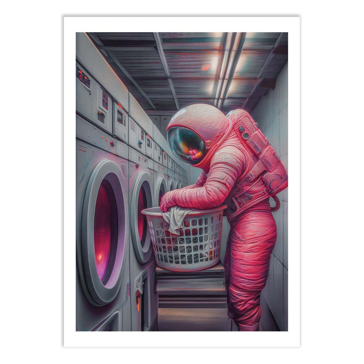 Affiche d'art - Astronaut Doing Laundry - Baard Martinussen, WALL EDITIONS