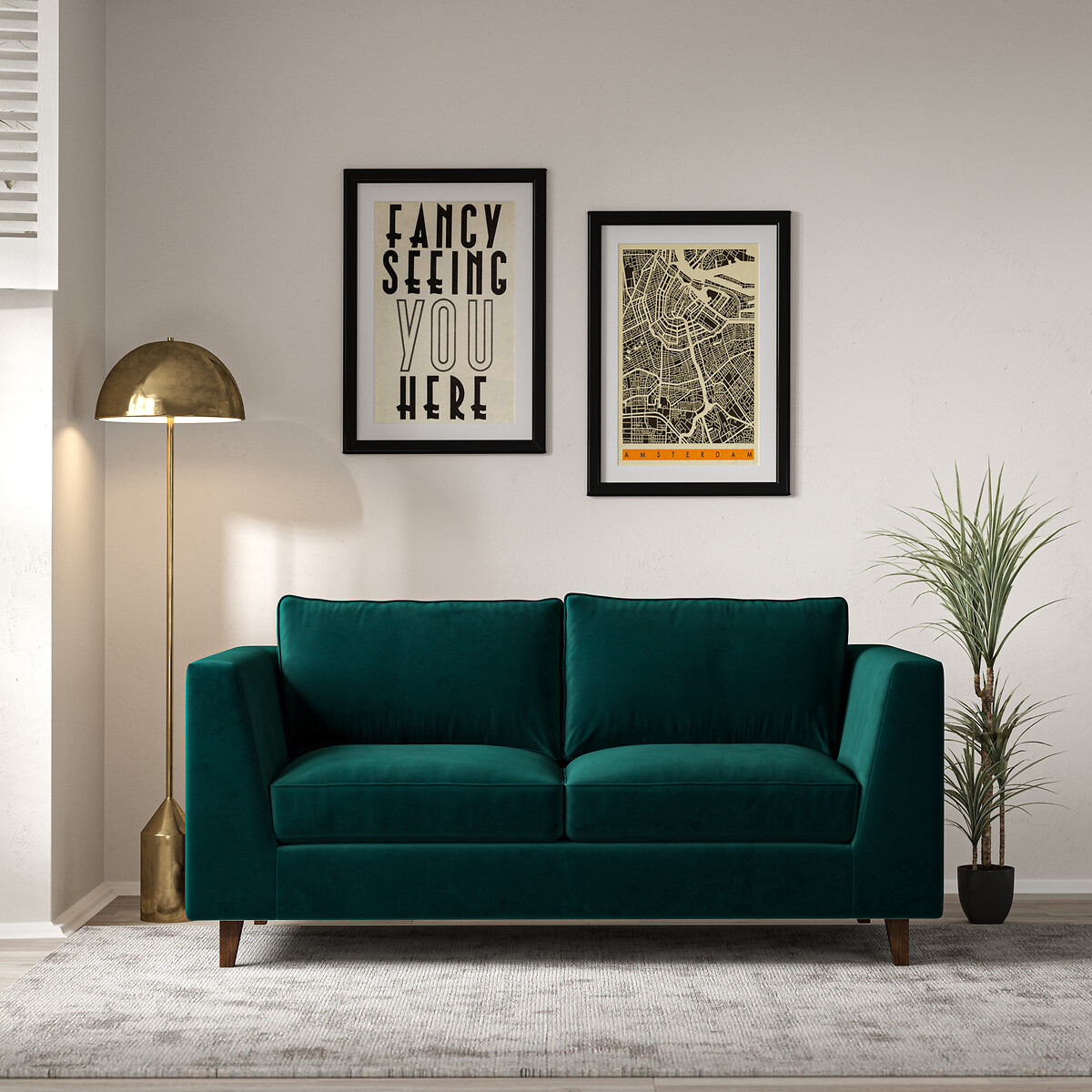 Blue sales green sofa