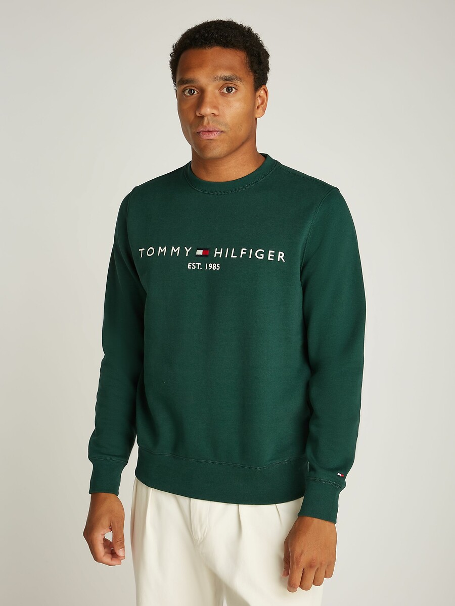 Tommy hilfiger crew neck logo sweatshirt cheap