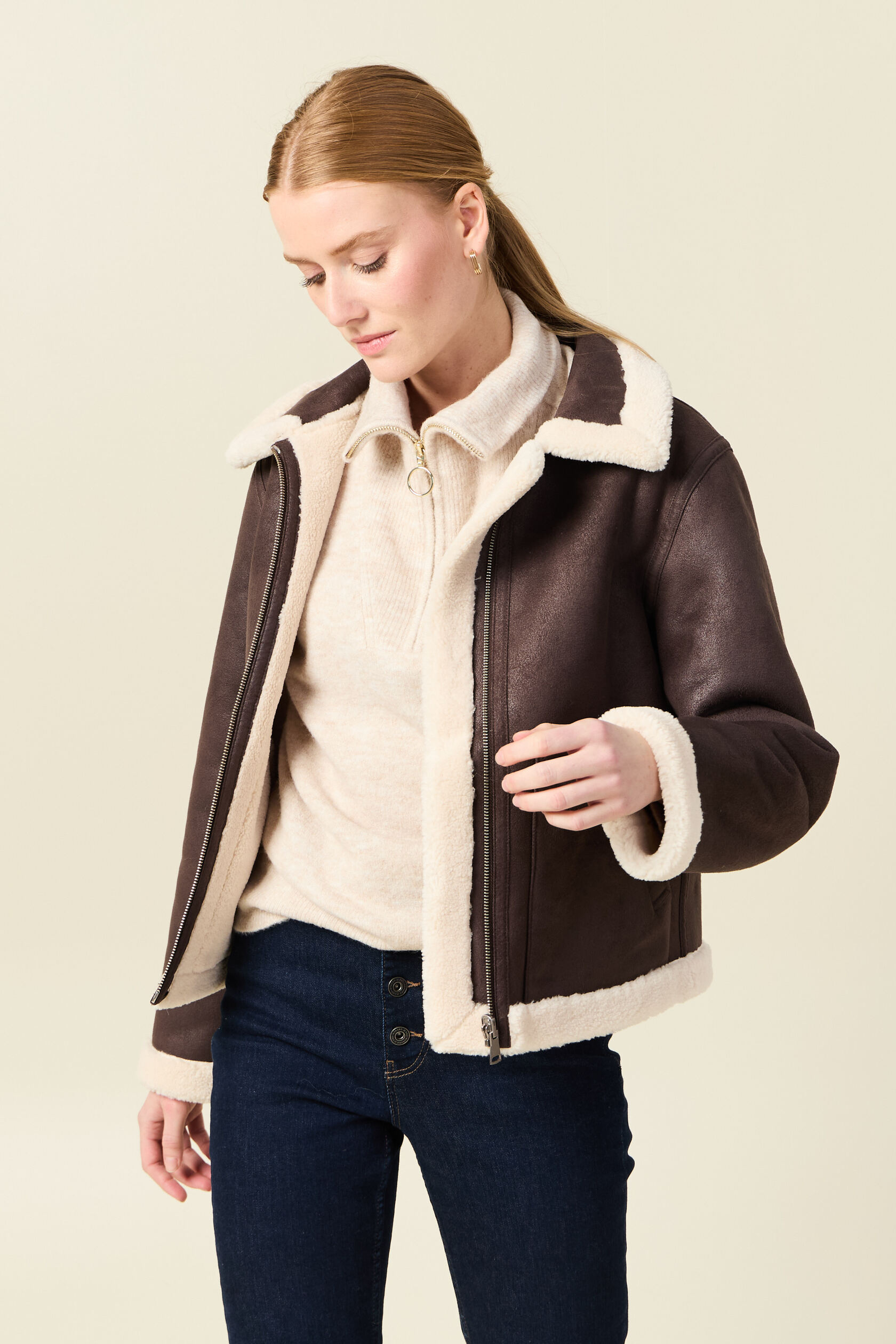 Bonobo veste simili cuir clearance