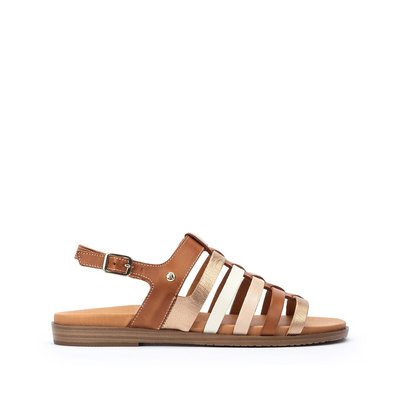 Formentera Leather Flat Sandals PIKOLINOS