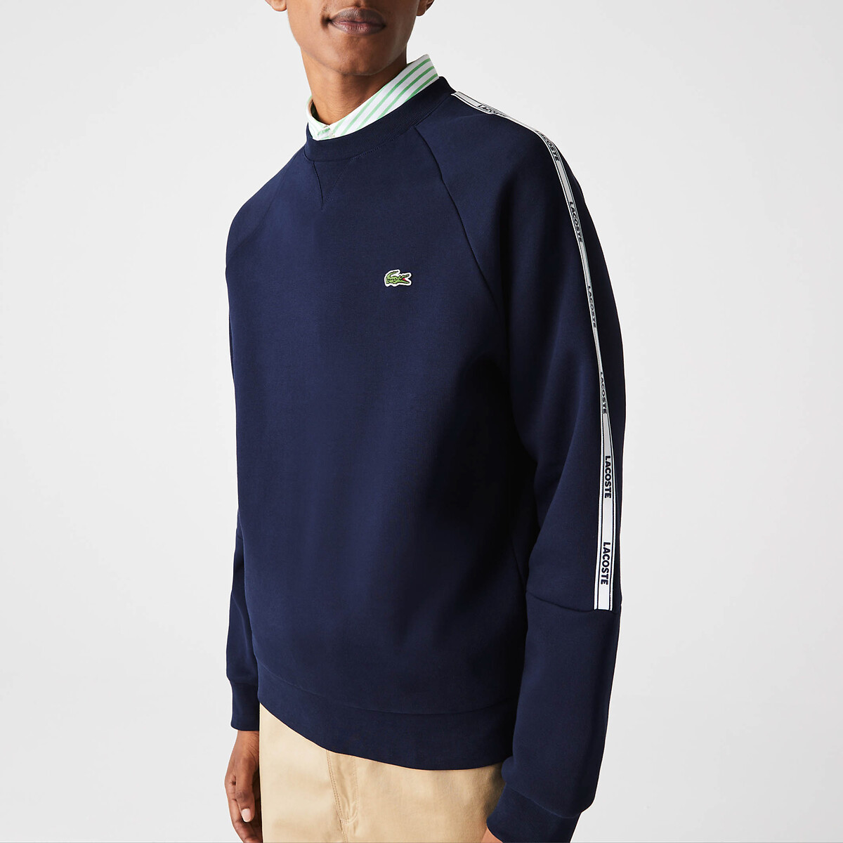 lacoste mens navy sweatshirt